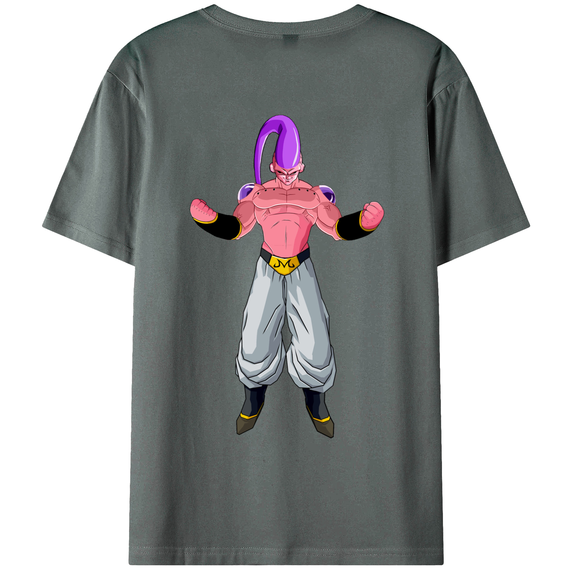 （画像用） ドラゴンボール 魔人ブウ DRAGON BALL Majin Buu 綿100％ メンズ半袖Tシャツ（バックプリント） 通気性